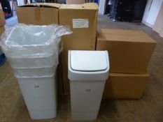 Ten 50L Granite Coloured Swing Bins with Lids