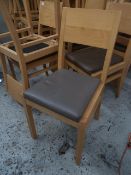 * 12 x brown chairs - wooden frame