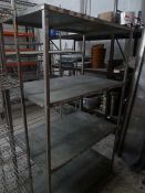 * 4 tier metal shelving unit. 1100w x 660d x 1830h