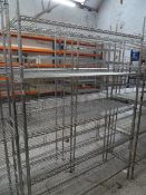 * 5 tier wire racking. 1500w x 530d x 2230h