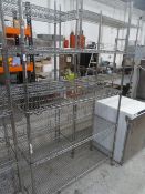 * 4 shelf wire racking. 1220w x450d x 2080h