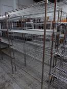 * 4 shelf wire racking. 1200w x 600d x 1870h