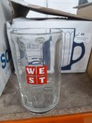 * 6 x WEST 1/2 pint glass tankads