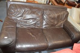 Brown Two Seat Sofa