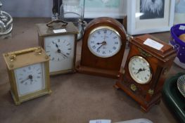 Two Carriage Clocks and Two Mantel Clocks