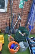 Garden Tools, Weed Killer, Mop Bucket, etc.