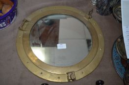 Brass Porthole Mirror