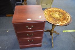 Three Drawer Chest and a Sorento Style Tripod Tabl