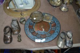 Eastern Style Tray with Brass and Metal Children's