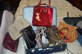 Suitcase Containing Ladies Handbags