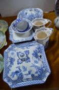 Blue & White Pottery Dishes, Tureens, Jugs, etc.