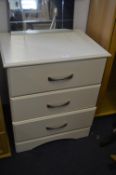 Cream Painted Three Drawer Chest