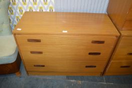 Retro Teak Three Drawer Chest