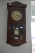 1930's Oak Pendulum Wall Clock