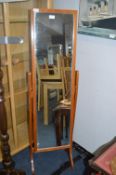 Retro Teak Cheval Mirror