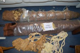 Upholstery Fabric, Curtain Tie Backs, Vintage Text