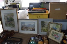 Signed Framed Watercolour Landscapes by Gwyneth Sc