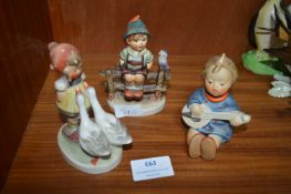 Two Hummel and a Goebbels Figure