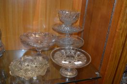 Six Glass Cake Stands, etc.