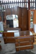 Vintage Bedroom Suite; Mirrored Back Dressing Tabl