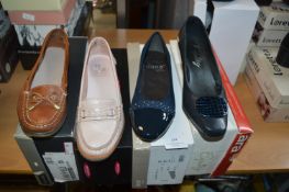 Four Pairs of Ladies Shoes Size: 3 (New and Part W