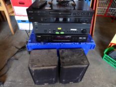* Teac CD player, Teac Sync tuner, NAD amp with 2 speakers