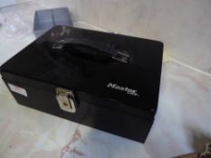 *Masterlock metal box - with key and security wire