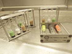 * 4 x sand timers - for the perfect cup of tea