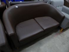 * 2 x 2 seater leather sofas
