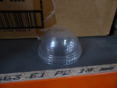 * PET dome lids with hole - large quantity