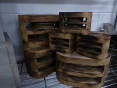 * 6 x wooden pulleys - decorative pieces - 3 x large, 3 x small - ideal for a display.