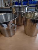 * 3 x S/S wine buckets