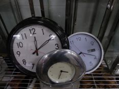 * 3 x wall clocks