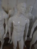 * mannequin - white/male/glass stand