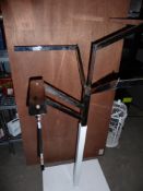 * multi-arm hanging rail - white base, chrome arms