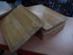 * 8 x wooden chopping boards