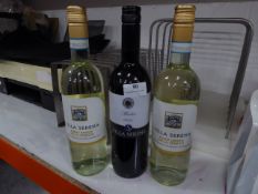 * 3 x bottles wine - 2 x white, 1 x red