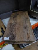 * 6 x wood effect plastic platters. 510w x 260d