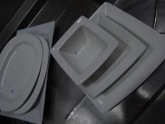 * 35+ white crockery plates/bowls