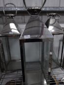 * S/S lantern. 230w x 230d x 710.