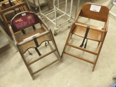 * 2 x wooden high chairs