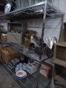 * 3 shelf wire rack. 1800w x 600d x 1700h