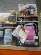*Two LED Glass Kettles, Slow Cooker, and a Toaster