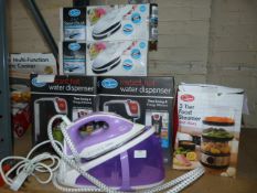 *Two Hot Water Dispensers, Two Steam Brushes, Food