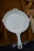 Copco of Denmark White Enamel Cast Iron Skillet