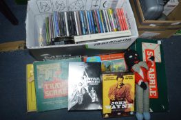 Jigsaw Puzzles, Scrabble, CD, Star Wars DVDs, etc.