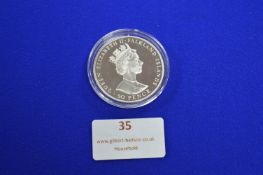 Commemorative Sterling Silver 40th Anniversary Falkland Isle 50 Pence