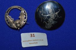 Two Sterling Silver Brooches