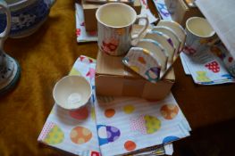 McCaw & Allan Breakfast Set; Four Mugs, Toast Rack