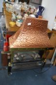 Retro Style Coal Effect Fire with Beaten Copper Ho